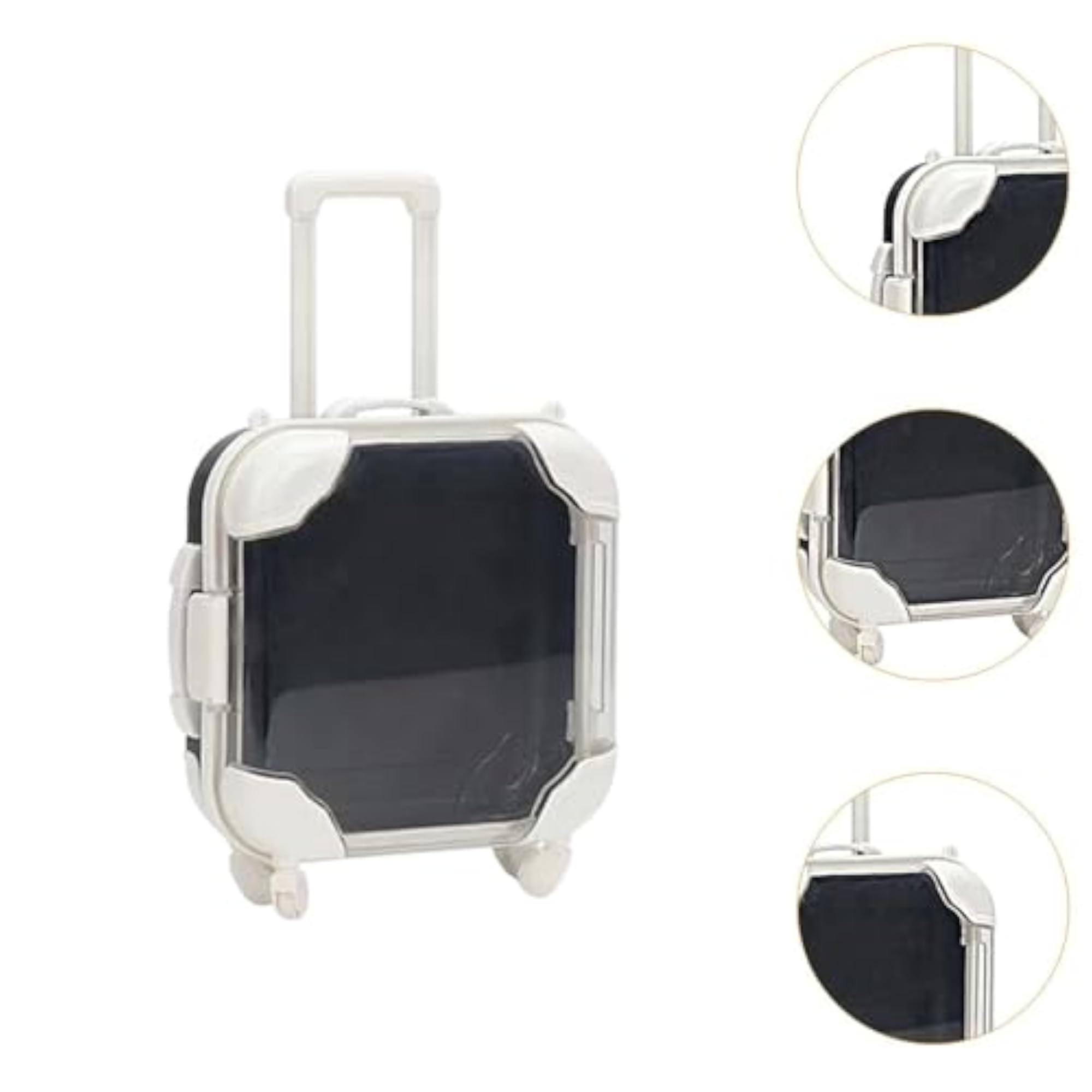 Doll Suitcase Mini Trolley Luggage for Boys & Girls, Blue Black