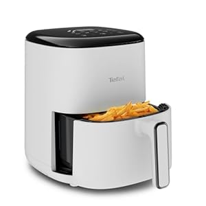 Tefal EY145A Easy Fry Compact Airfryer 3 L, 3 liter inhoud, voor 1 tot 4 personen,tijd- en energiebesparend, digitaal bedieningspaneel, 10 automatische bereidingswijzen