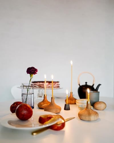 olorvela Velas afuniladas de cera de abelha a granel – Velas finas de cera de abelha para Hanukkah,