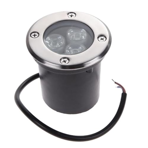 Luce LED Interrata Da 3 W - Luce Rotonda Da Giardino Interrata, Faretto LED Da Incasso Per Esterni IP67 Lampada Da Interrare Per Esterni Impermeabile Per Vialetto, Terrazza, Gradino, Percorso(Blue,3W-