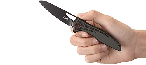 Crkt Thero Edc Folding Pocket Knife: Everyday Carry Folder, Plain Edge, Sheepsfoot Blade With Black Oxide Finish, Flipper, Glass Reinforced Nylon And Carbon Fiber Handle 6290 #TOP6