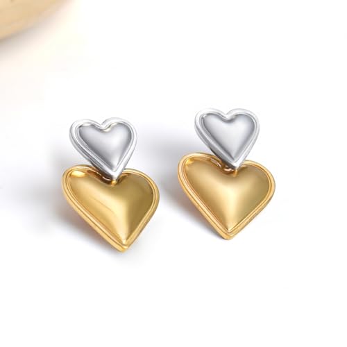 Image of Rubans Demi Fine Stainless Steel Drop Earrings Daily Gift for Women & Girls