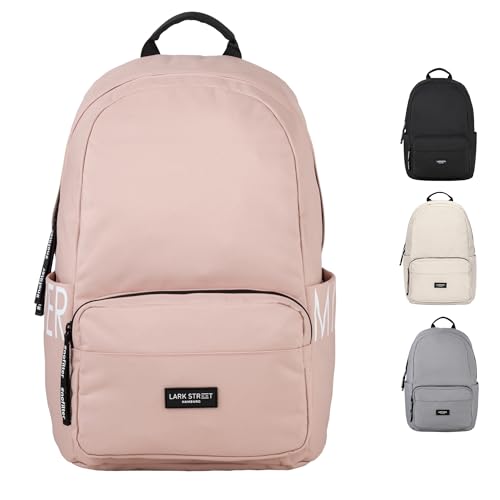 LARKSON Schulrucksack Mädchen & Jungen Teenager Rosa - No 3 - Rucksack Damen & Herren für Schule - 16' Laptopfach - Aus Recyceltem PET - Wasserabweisend
