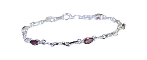 Bracelet grenat argent 925 idéal pour sublimer vos tenues de soirée chic
