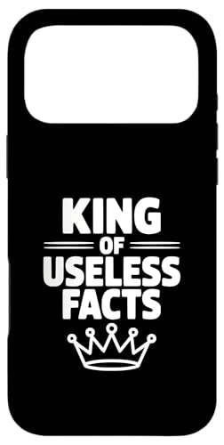 King of Usless Facts(���ɗ����Ȃ�����) Funny Nerdy Trivia Lover �X�}�z�P�[�X iPhone 17 Pro Max �p