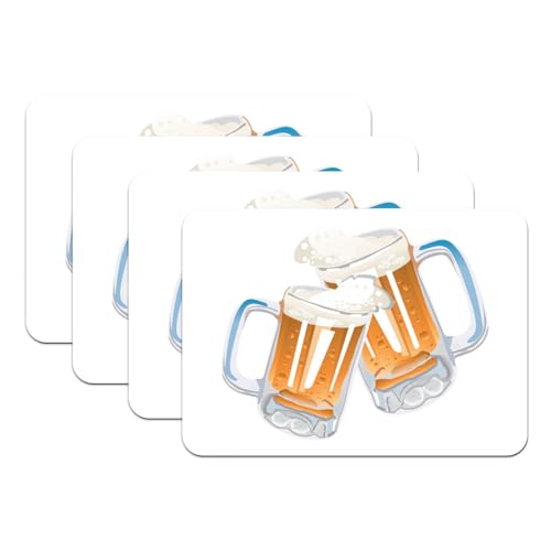 Set de table bière pression avec dessous en caoutchouc antidérapant lavable grand format - 2