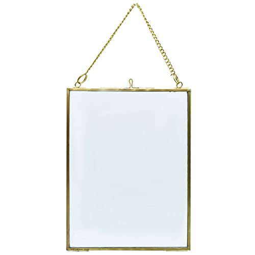 BanteyBanatey Brass Frames/Glass frames/Vintage Photo Frames for Resin Craft/DIY Craft (4 x 6 inch) (1 Pc)