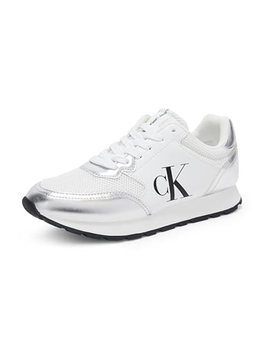 Calvin Klein Camina Damen-Sneaker, Weiss/opulenter Garten, 41 EU