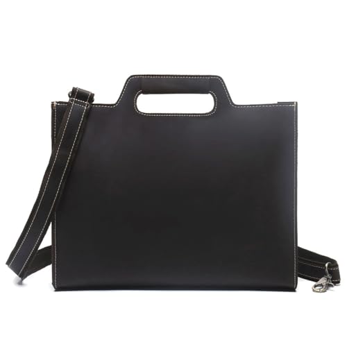 Handmade Vintage Handbag Business Briefcase Single Shoulder Crossbody Bag Large Capacity