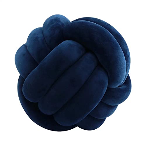 KUCCO Knot Pillows Round Ball Cushion,Children Room Decoration Plush Toys Baby Photography Props Navy 27cm KUCCO Knot Pillows Round Ball Cushion,Children Room Decoration Plush Toys Baby Photography Props Navy 27cm