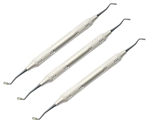 Hollenback Carver – Composite Filling Instrument Set – Titanium Black Coated Tips, Rectangular-Shaped Plugger, Hollow Ergonomic Handle – 3 Pcs Tool Kit #TNPLGH3