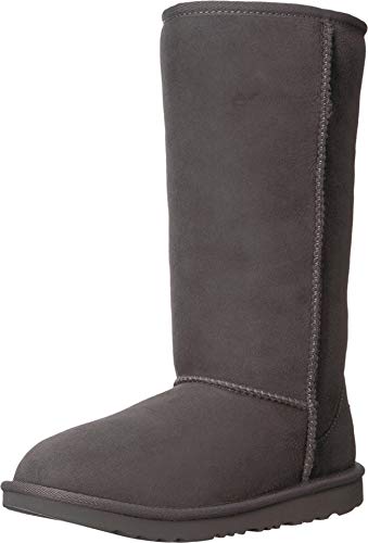 UGG Kids K Classic Tall II Pull-on Boot, Grey, 5 M US Big Kid
