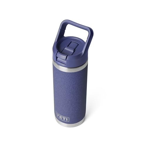 Image of YETI Rambler 18 oz Bottle, Vacuum Insulated, Stainless Steel with Straw Cap, Moon Dust