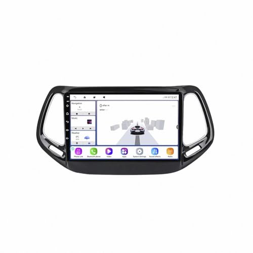 Écran Tactile Autoradio Portable Jeep Compass 2 MP Android Auto Mirror Link Caméra Recul