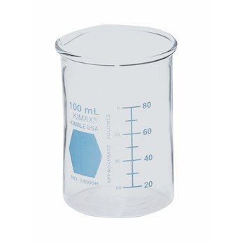 Kimax 14000B-150 Blue-Coded Griffin beakers; 150 mL, 12/cs