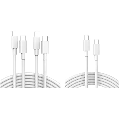 IFEART 2 Pack 6.6ft USB C to USB C Cable Bundle with 10ft USB C to USB C Cable Cover