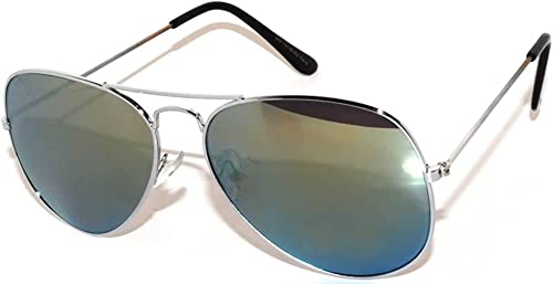 Image of OWL Classic Aviator Style Sunglasses Metal Frame Colored Lens UV 400 Unisex
