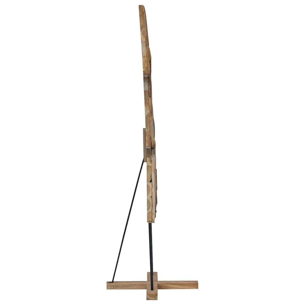 Sapin de Noël marron 181,5 cm en bois de teck massif