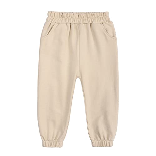 LNICEAR Toddler Boys Girls Jogger Sweatpants Solid Color Elastic Waist Casual Athletic Long Pants with Pockets