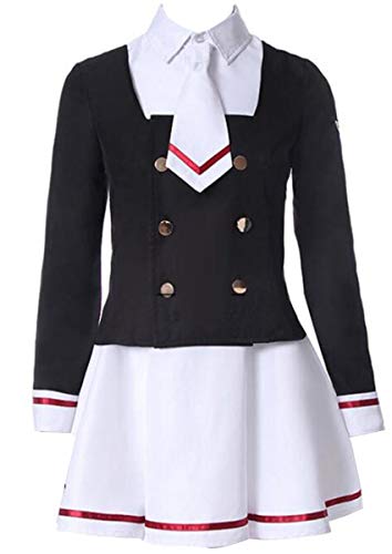 Nsoking Hot Womens Cardcaptor Sakura Clearcard Cosplay Costume Uniform (X-Small, A Set)