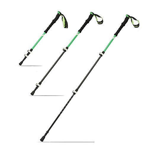 Ergonomiczny uchwyt, składane, regulowane, teleskopowe kijki trekkingowe, kijki do wędrówek, biwakowania, gór, wędrówek z plecakiem, chodzenia, 2 sztuki