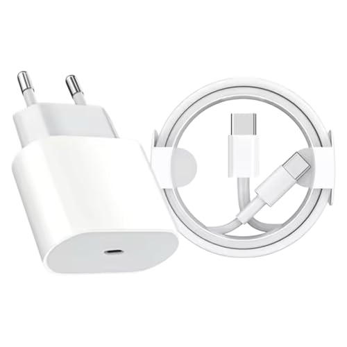Cargador 35W USB Tipo C a C -Carga Rápida PD, Adaptador y Cable Incluido 1,5m, Alta Velocidad, Compatible con Samsung, Xiaomi, iPhone 15 y 16 Series, iPad Pro, Certificado