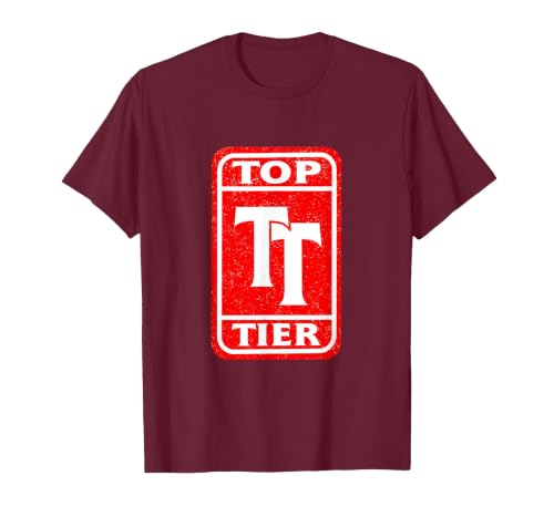 Red Top-Teir Red Graphic T-Shirt, Men, Burgundy, X-Large