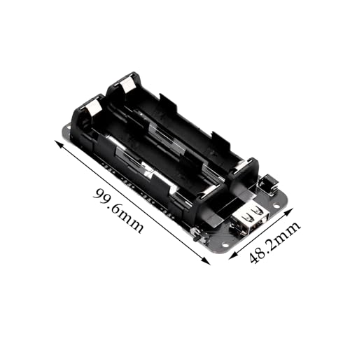 2 stück 18650 Battery Shield ESP32 5V/2A 3V/1A, Micro-USB Typ B & Typ C Anschluss, Battery Shield Board Micro Ladegerät, mit USB Kabel, Kompatibel mit Arduino, Raspberry Pi, Wemos