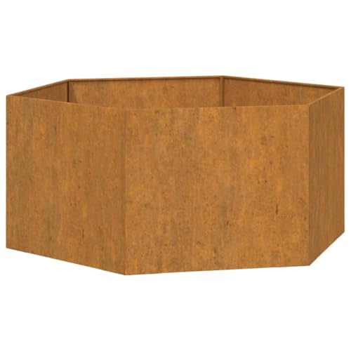 vidaXL Jardinière, Bac à Fleurs, Pot de Plantes, lit Surélevé, Décoration de Jardin Terrasse Patio Balcon Extérieur, Rouillé Acier Corten