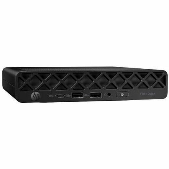 Image of HP EliteDesk 8 G1i Desktop Computer - Intel Core Ultra 7 265T - vPro Technology - 16 GB - 512 GB SSD - Desktop Mini - Jack Black - Intel Q870 Chip - Windows 11 Pro - DDR5 SDRAM - English Keyboard - IE