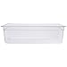 HUBERT Cold Food Pan Food Storage Pan Full Size Clear Polycarbonate 6" Deep