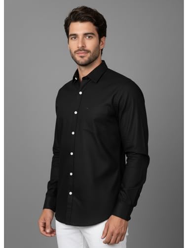 Image of Diverse Men's Solid Formal Shirt | Premium Poly Cotton Full Sleeve Regular Fit Shirt for Men | Stylish Office, Business & Casual