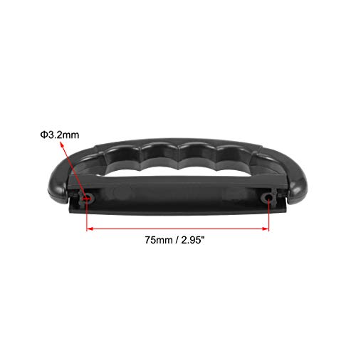 Image of uxcell Luggage Handle Pull Plastic 4-1 /4-Inch Length Luggage Suitcase Handle Grip Black 2Pcs