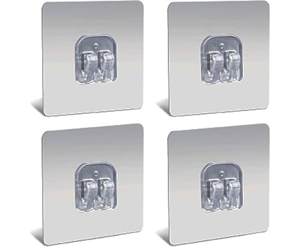 Oslen Magic Plastic Adhesive Sticker for Bathroom Wall Self Corner Shelves for Bathroom Wall Self Corner Shelves, Silver, (Pack of 4) (B0CVV4KRFN) Amazon Price History, Amazon Price Tracker