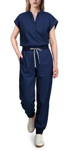 Eadflie Scrubs for Women Set - [Navy Blue/M], Cool Stretch