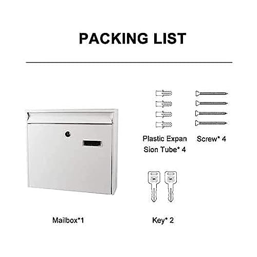 Boîte de dépôt murale avec boîte à suggestions extérieure en métal robuste - 3