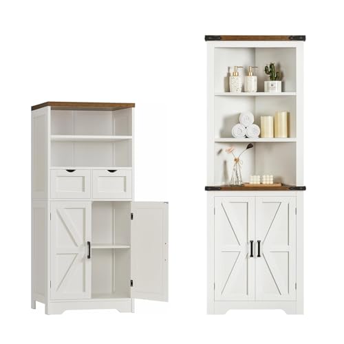 TEENFON 49.6''H Tall Storage Cabinet with Adjustable Shelf & 2