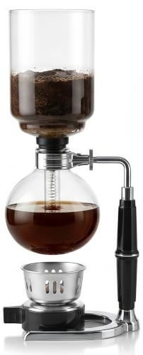 Siphon Coffee Maker, 20 oz Glass Vacuum Brewer with Cloth Filter