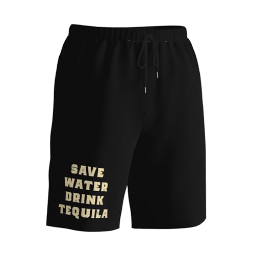 Save Water Drink Tequila Men's Quick-Dry Board Shorts 7" - Swim Trunks Summer Hawaii Beach2