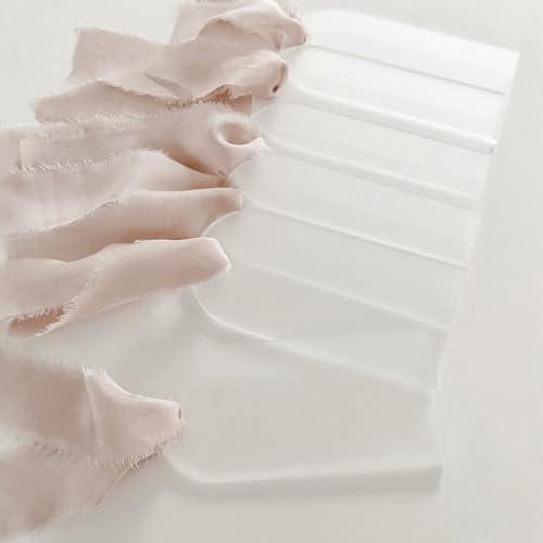 Fransande Lot de 100 Marque-Places Vierges en Acrylique givré Transparent pour Mariage, étiquettes Cadeaux - Plaque Nominative, Tableau de Places - Facile à Utiliser – vue 5