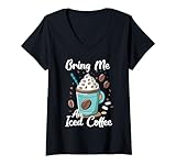 Photo Gallery donna bring me an iced coffee shirt iced coffee shirt coffee lover maglietta con collo a v Photo Gallery donna bring me an iced coffee shirt iced coffee shirt coffee lover maglietta con collo a v