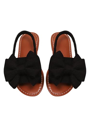 GORGLITTER Girl's Bow Sandals Dressy Ankle Strap Open Toe Cute Summer Wedding Beach Sandals
