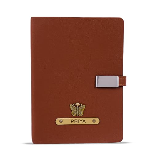 Image of ncgifts personalized diary | Personalized A5 Size Hardcover Diary with Name - Customized Notebook Daily Planner Notepad with 200 Ruled Pages for Corporate Gifting and Personal Use