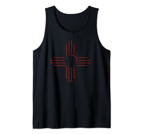 New Mexico Shirt Unique Red Zia Symbol Flag TShirt Gift Camiseta sin Mangas