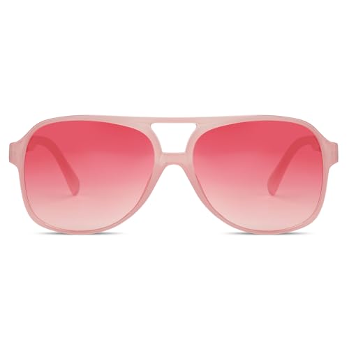 Image of Freckles Mark Vintage Retro 70s Sunglasses for Women Men Classic Large Square Aviator Trendy Glasses