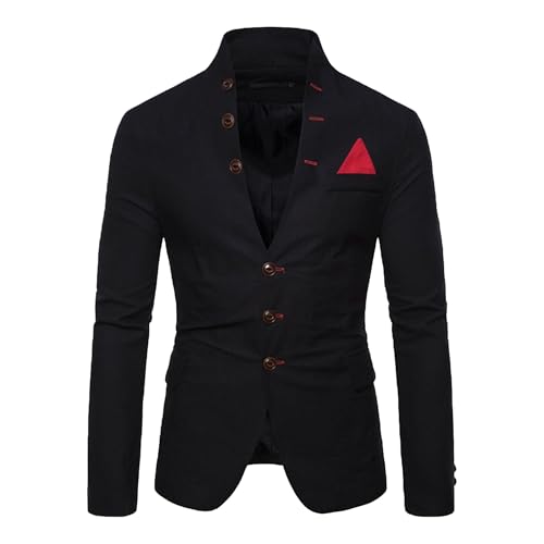 Men's Solid Color Slim Fit Blazer Casual Business Banquet Suit Jacket Multi Button Wedding Social Sport Coat