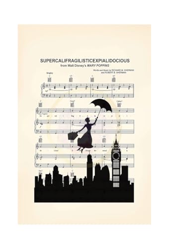 Mary Poppins Disney Supercalifragilisticexpialidocious Poster Car...