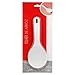 Colher de Arroz Plástico Branco Antiaderente 20,5cm Resistente Leve Durável Não Arranha Panelas Elétricas e de Cerâmica Fácil de Lavar