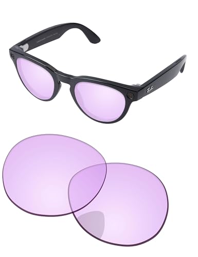Image of Replacement Lenses for Ray-Ban Meta Headliner RW4009 & RW4013 50mm AI Glasses - Photochromic, Anti Blue Light Lens