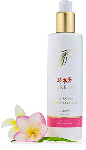PURE FIJI Body Lotion Hydrating - Moisturizing Lotion for Dry Skin with Coconut Milk and Vitamin E, Organic Body Lotion For Women and Men, Guava Scent, 12 oz